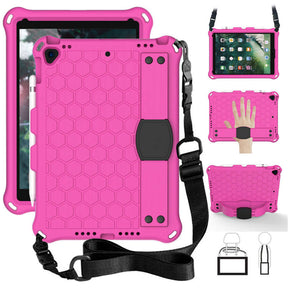 Hive iPad Case For iPad Pro/Air 10.5/iPad 10.2 Durable Stand Cover With Shoulder Strap-RoseBlack