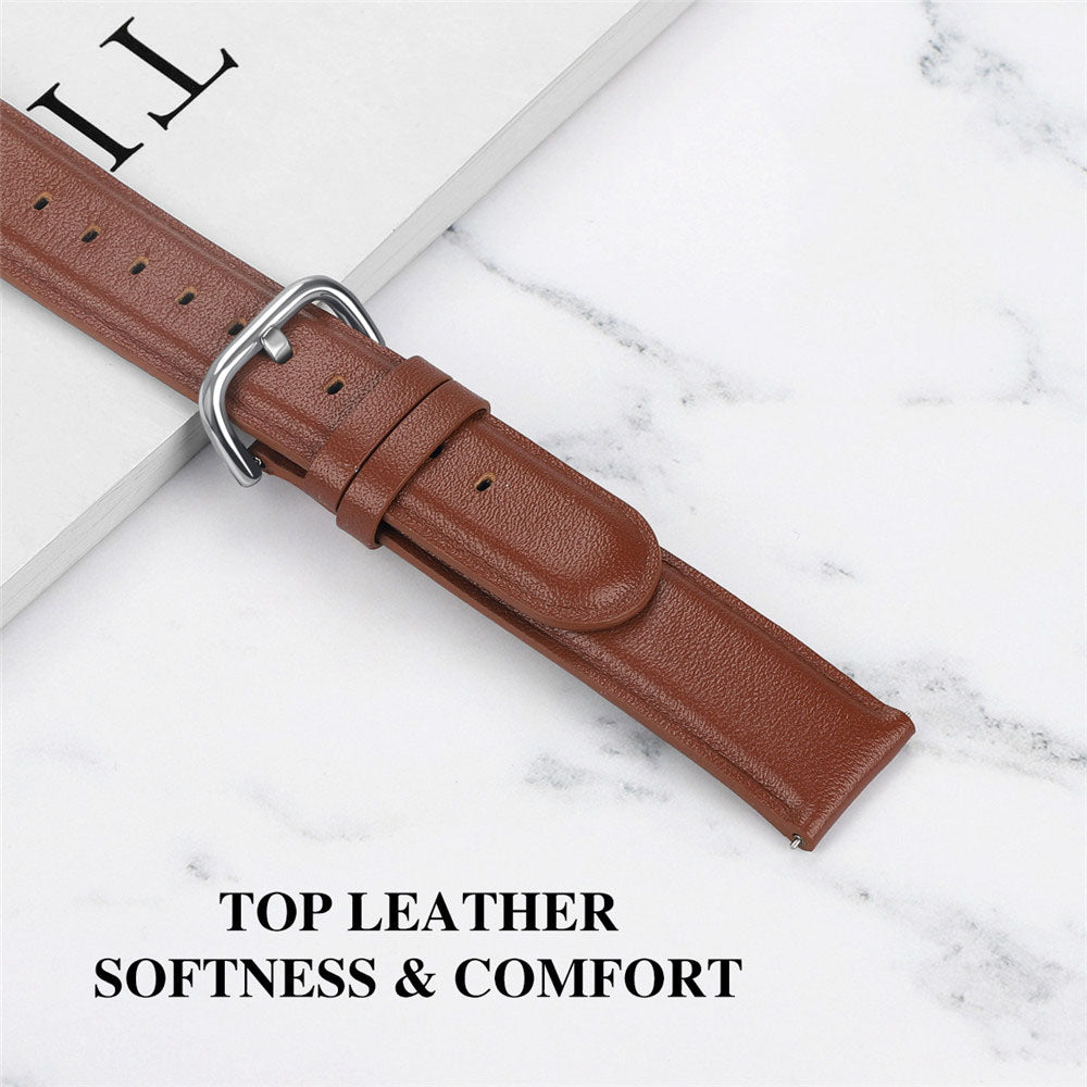 D Buckle Leather Watch Band For Samsung Galaxy Watch 42/46mm Gear S3 Frontier/Classic(Brown)