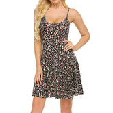 Womens Dress Sleeveless Floral Beach Summer Sundress-Pattern3