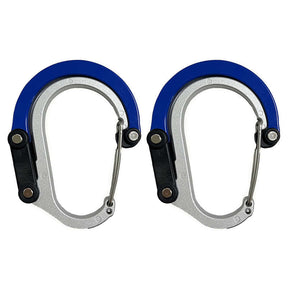 2Pcs Medium Carabiner Clip D Ring Hook for Camping Hiking-Blue