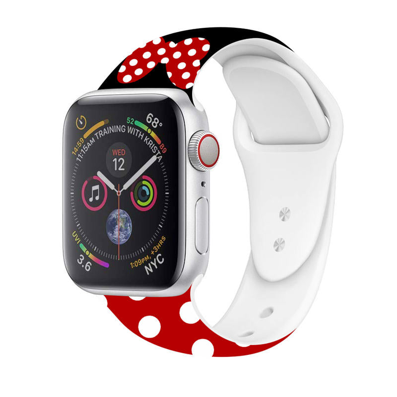 Soft Silicone Cartoon Minnie Mouse Bands for Apple Watch Series SE/6/5/4/3/2/1-C8