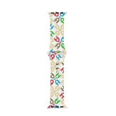 Color Printing Silicone Watch Band For Apple Watch SE/6/5/4/3/2/1(A Flower Pattern)