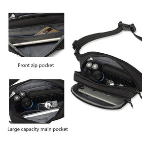 Casual Zipper Crossbody Fanny Pack For Traveling Running-Gray