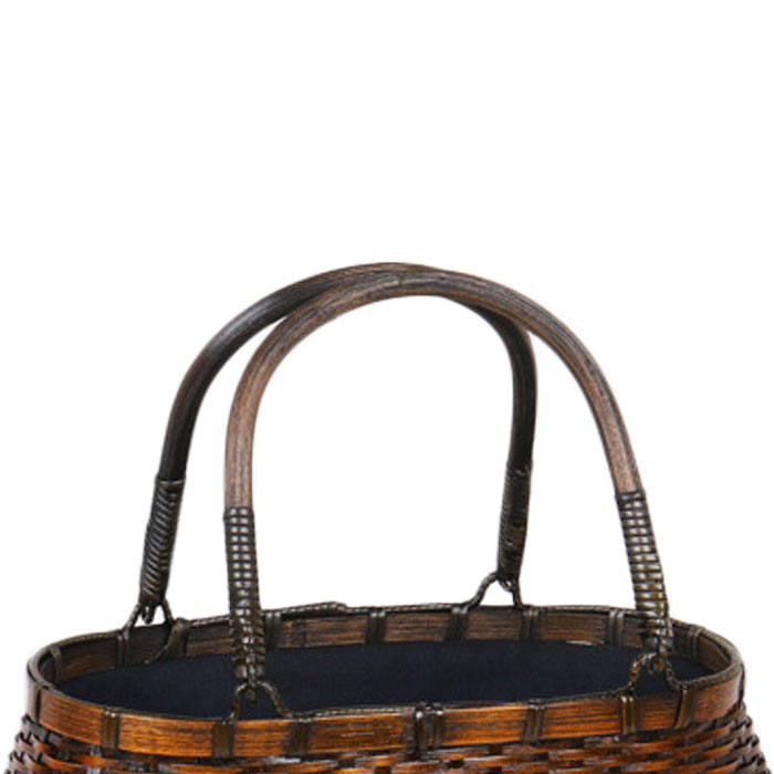 Retro Weave Womens Bamboo Handbag Handmade Large Tote Bag Wicker Basket Bag-Waist Drum Bag