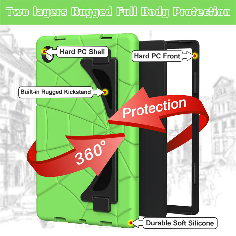 Spiderman Tablet Case for Samsung tab A8 10.5 X200/X205 2021-GreenBlack