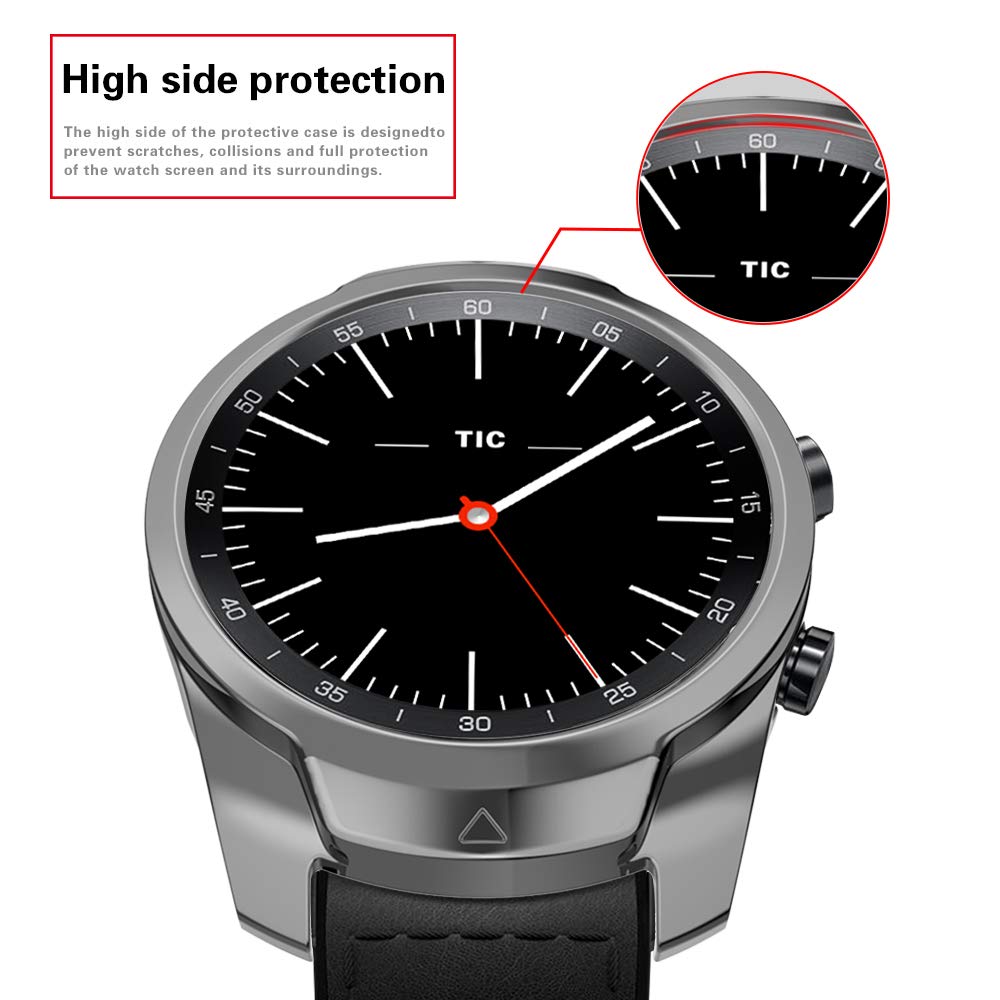 Case For TicWatch Pro Ultra-Light Protective Case Anti-Scratch Bumper Cover - Grey