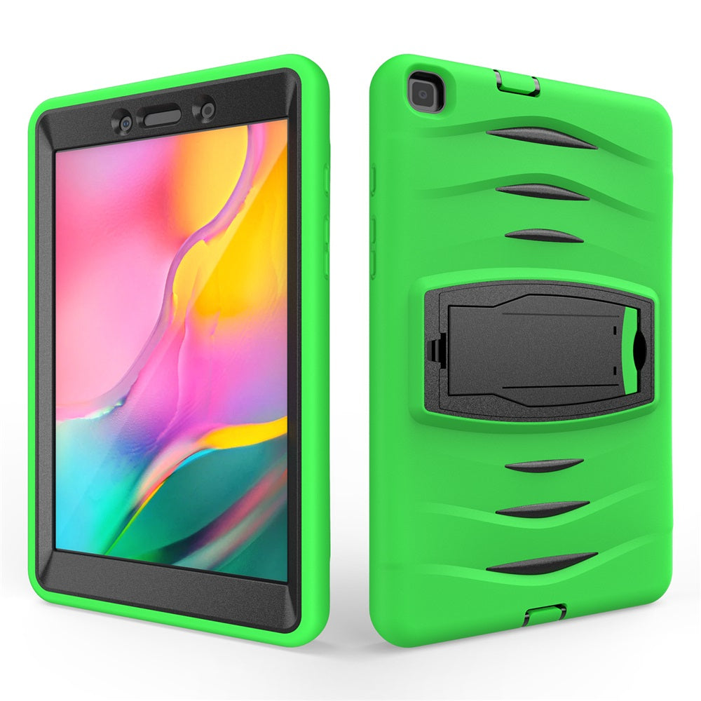 Shock Wave Kickstand Case Anti-Fall Protection For Samsung Tab A 8inch T290/T295(2019)-Green