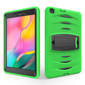 Shock Wave Kickstand Case Anti-Fall Protection For Samsung Tab A 8inch T290/T295(2019)-Green