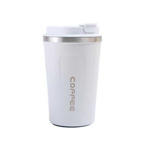 Travel Coffee Cup with Seal Lid Reusable Insulated Tumbler-White