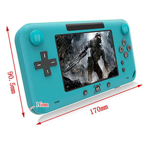 4 in Retro Handheld Game Console 208 Classic FC Games Supports TV Connection-Blue