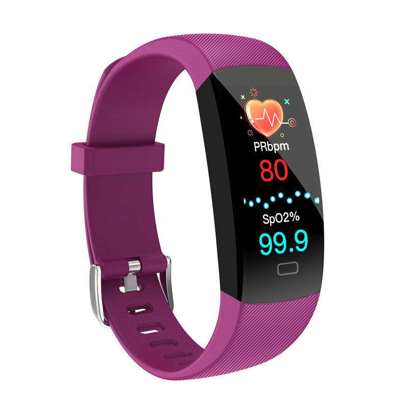 F64T Smart Watch Fitness Tracker with Blood Oxygen Heart Rate Temperature Monitor-Purple