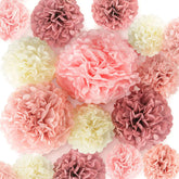 16-piece Party Decoration Kit Hanging Tissue Paper Pom Poms for Weddings and Other Special Occasions