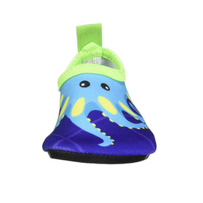 Kids Swim Water Shoes Quick Dry Non-Slip Barefoot Sports Shoes for Boys Girls-Octopus Blue