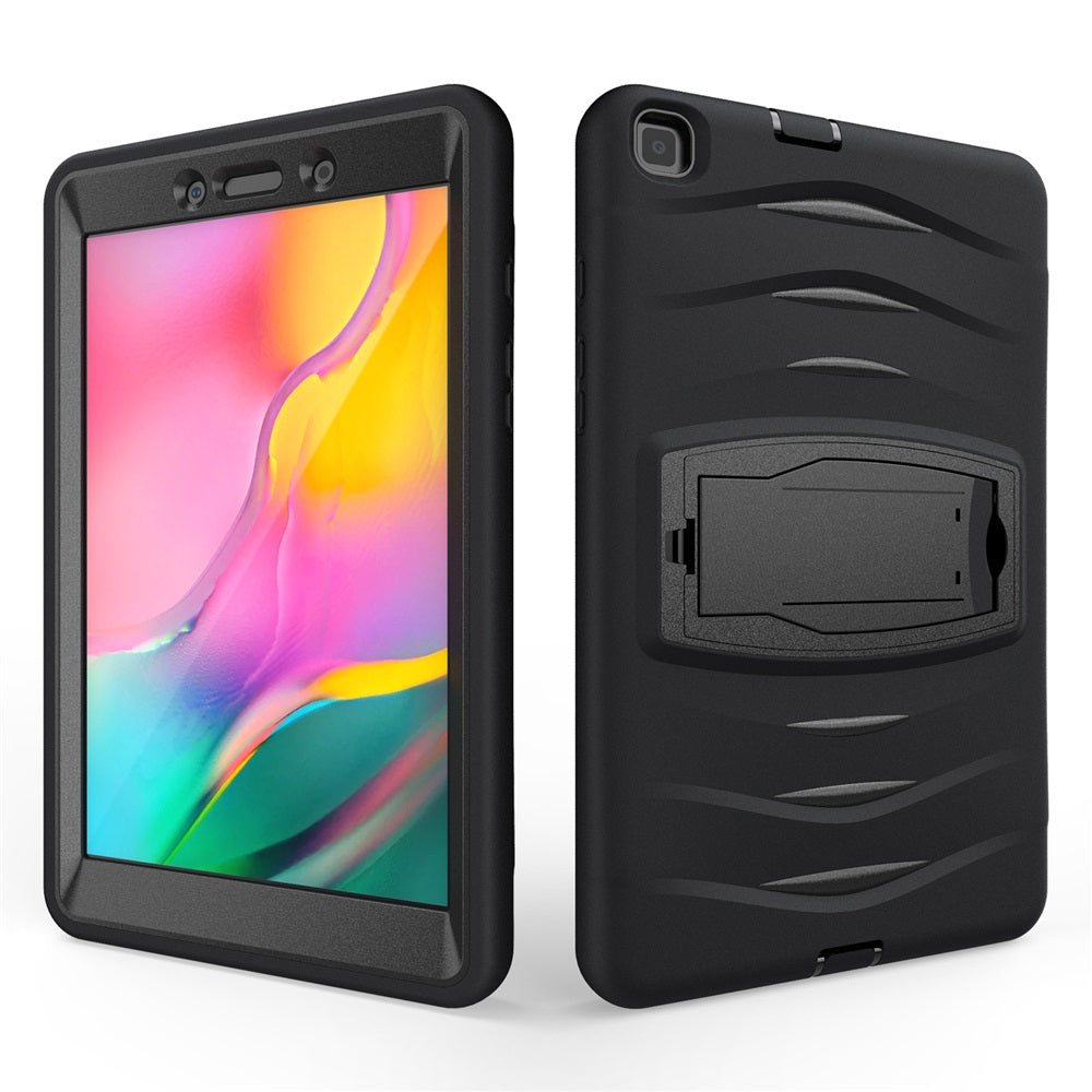 Shock Wave Kickstand Case Anti-Fall Protection For Samsung Tab A 8inch T290/T295(2019)-Black