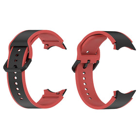 20mm Two Tone Silicone Sports Strap for Samsung Galaxy Watch 5-BlackRed