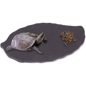 Reptile Rock Plate Tortoise Feeding Platform Food Dish Habitat Decor