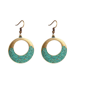 Turquoise Vintage Drop Dangle Earrings for Women-C