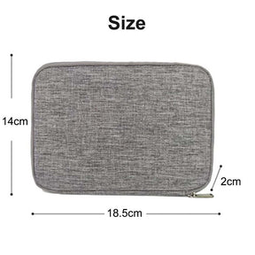 Watch Bands Storage Bag 6-11 Watch Strap Organizer Waterproof Travel Wirstband Pouch for iWatch Bands and Accessories-Grey