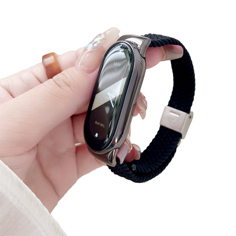 Sports Strap with Adjustable Buckle Solo Loop Elastic Watchband for Mi8-6