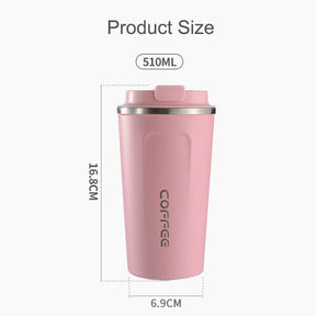 510ML Smart Travel Coffee Mug 304 Stainless Steel LED Display-GradientGreen