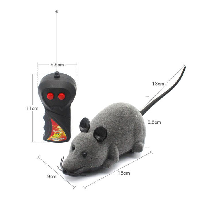 Remote Control Toy for Cats Funny Chasing Electric Simulation Animal Toys-Black