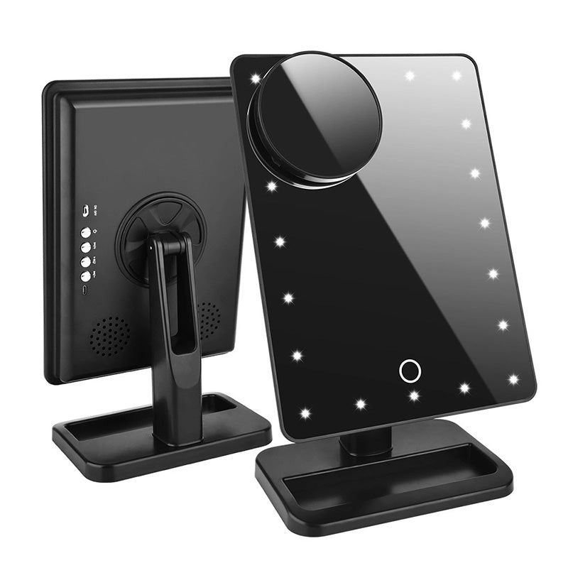 Home & LivingBluetooth Makeup Mirror with10X Magnification Spot Mirror-Black