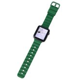 Silicone Sports Watchband Quick Release Pin for Apple Watch-Green