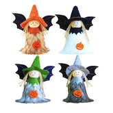 4Pcs Halloween Witch Hanging Decorations with Bat Wings