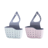 2 Pcs Kitchen Sink Sponge Holder Hanging Ajustable Faucet Caddy-Blue Pink