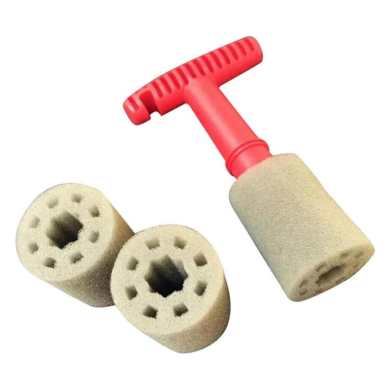 Car Detailing Brush Lug Nut Wheel Cleaning Brush with Handle Replaceable Sponge Head