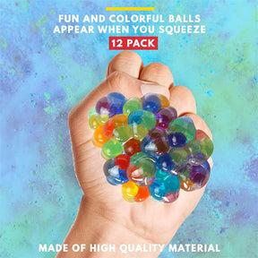 12pcs Mesh Balls - Squishy Fidget Balls Stress Reliever Party Favors