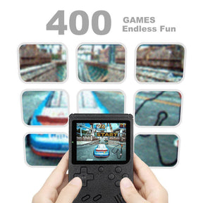 Retro Handheld Game Console with 400 Classical FC Games Support for Connecting TV-Yellow