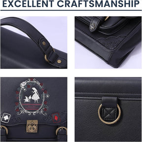 Women Vintage Messenger Bag Lolita Cute Handbags for Girls-Black