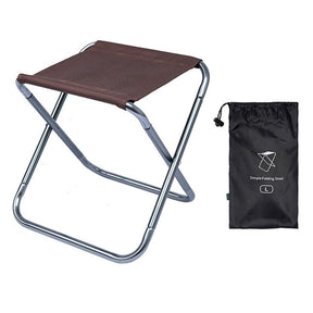 Portable Folding Camping Stool Traveling Foot Stool-FullCoffee