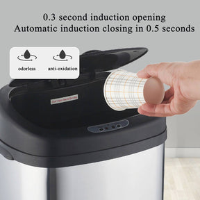 38L Stainless Steel Automatic Trash Can Sensor Kitchen Garbage Bin