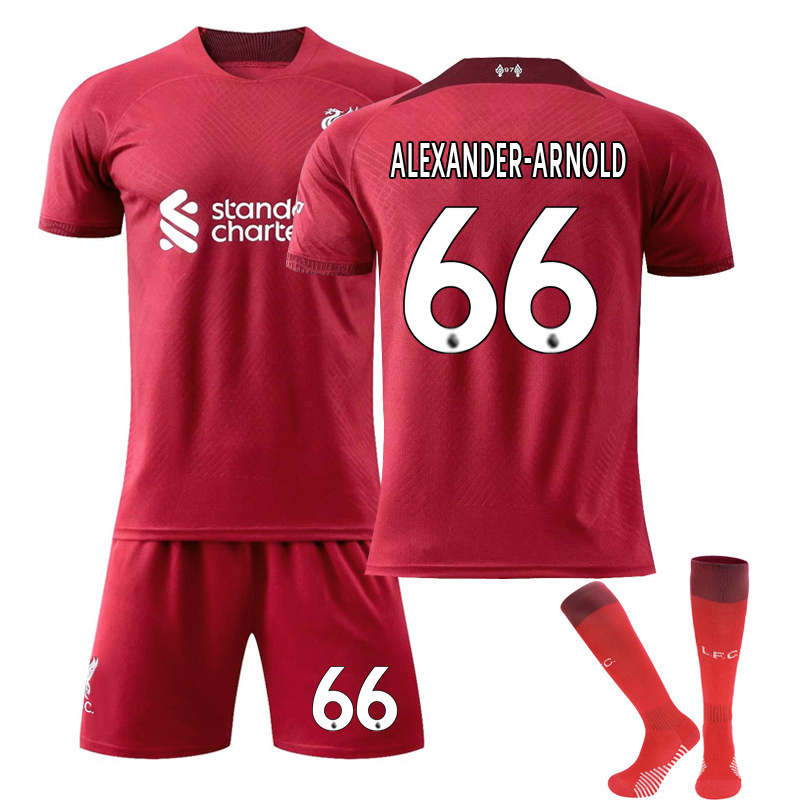 Liverpool Home Jersey 2022-23 ALEXANDER-ARNOLD #66 Soccer Jersey Kids Adult 3-Pieces Jersey Kits