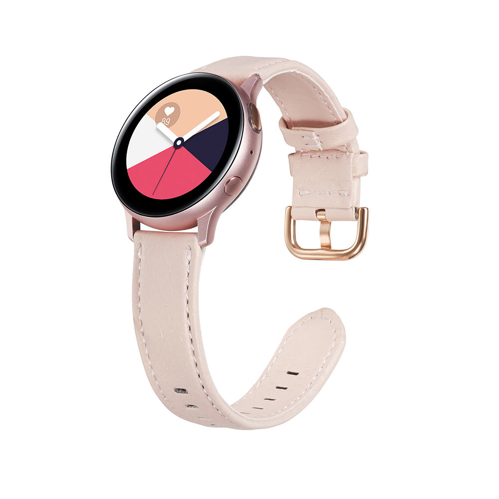 Shell Pattern Leather Watch Band For Samsung Galaxy Watch 42/46mm Gear S3 Frontier/Classic(Pink)