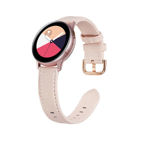 Shell Pattern Leather Watch Band For Samsung Galaxy Watch 42/46mm Gear S3 Frontier/Classic(Pink)