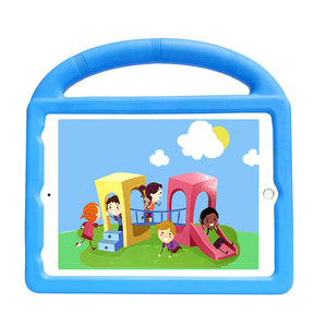 Wheel iPad Case For iPad 9.7inch Air1/2 Pro9.7 Shockproof Stand Cover With Handle Stand-Blue