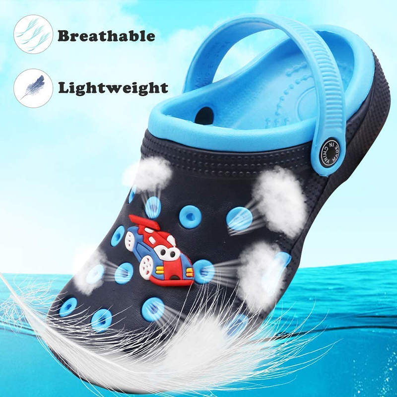 Kids Cute Garden Shoes Cartoon Sandals Children Beach Slipper-Blue