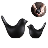 Ceramic Animal Figurines Home Decoration Furniture Desktop Display-Black Bird