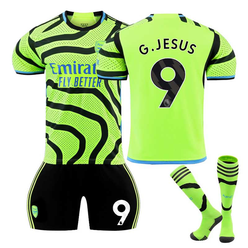 Arsenal F.C. Home Jersey G.JESUS #9 Soccer Jersey Kids Adult 3Pcs Jersey Kits