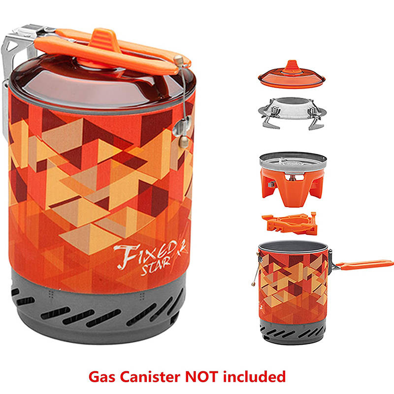 Outdoor Propane Camp Cooking Gear Portable Pot/Jet Burner Set for Hiking Emergency Use