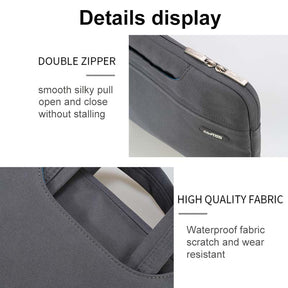 3Pcs 14 inch Laptop Sleeve Carrying Bag Durable Water Resistant Computer Handbag-Green