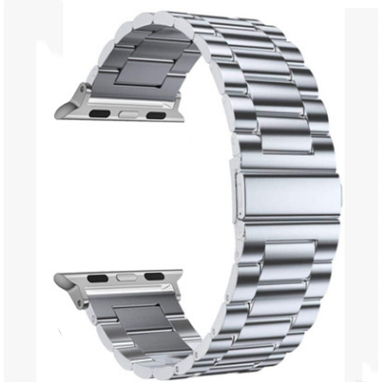 SZ Watch Band Stainless Steel Wristbands for Apple IWatch Series 1/2/3/4/5/6/SE For Women Men-Silver