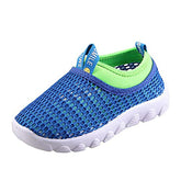 Toddler Kids Water Shoes Breathable Mesh Running Sneakers Sandals for Boys Girls-Blue