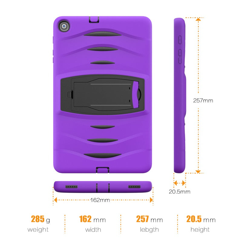 Shock Wave Kickstand Case Anti-Fall Protection For Samsung Tab A 10.1 T510/T515(2019)-Purple
