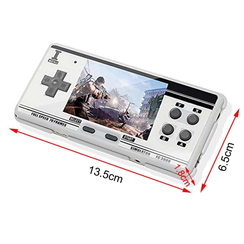 3.0 in Screen Handheld Game Console HD AV Output with 5000 Classic Games-Grey