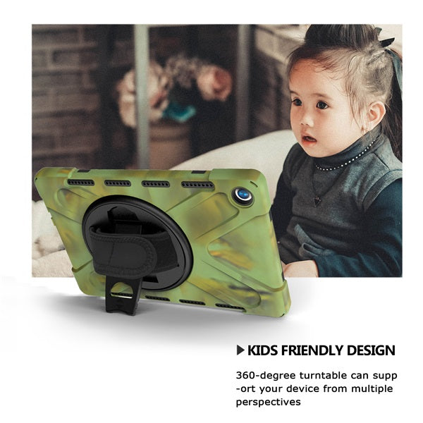 OnePiece Tablet Case Anti-fall Protective Cover Bulit-in Kickstand/Hand+Neck Strap For Huawei MatePad Pro 5G 10.8inch 2020-Camouflage