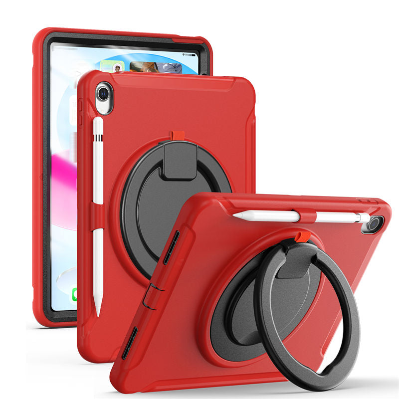Tablet Case For iPad 10th Full Body Protection with 360¡ã Stand Portable-Red